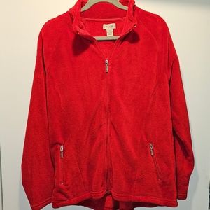FRESH Red Fleece Zip Jacket